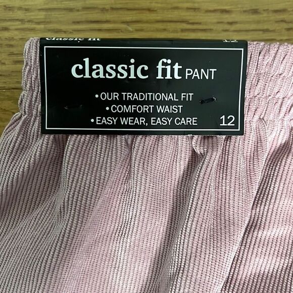 Alfred Dunner Womens Alpine Lodge Pants Blush Classic Fit Size 12 - Picture 7 of 11